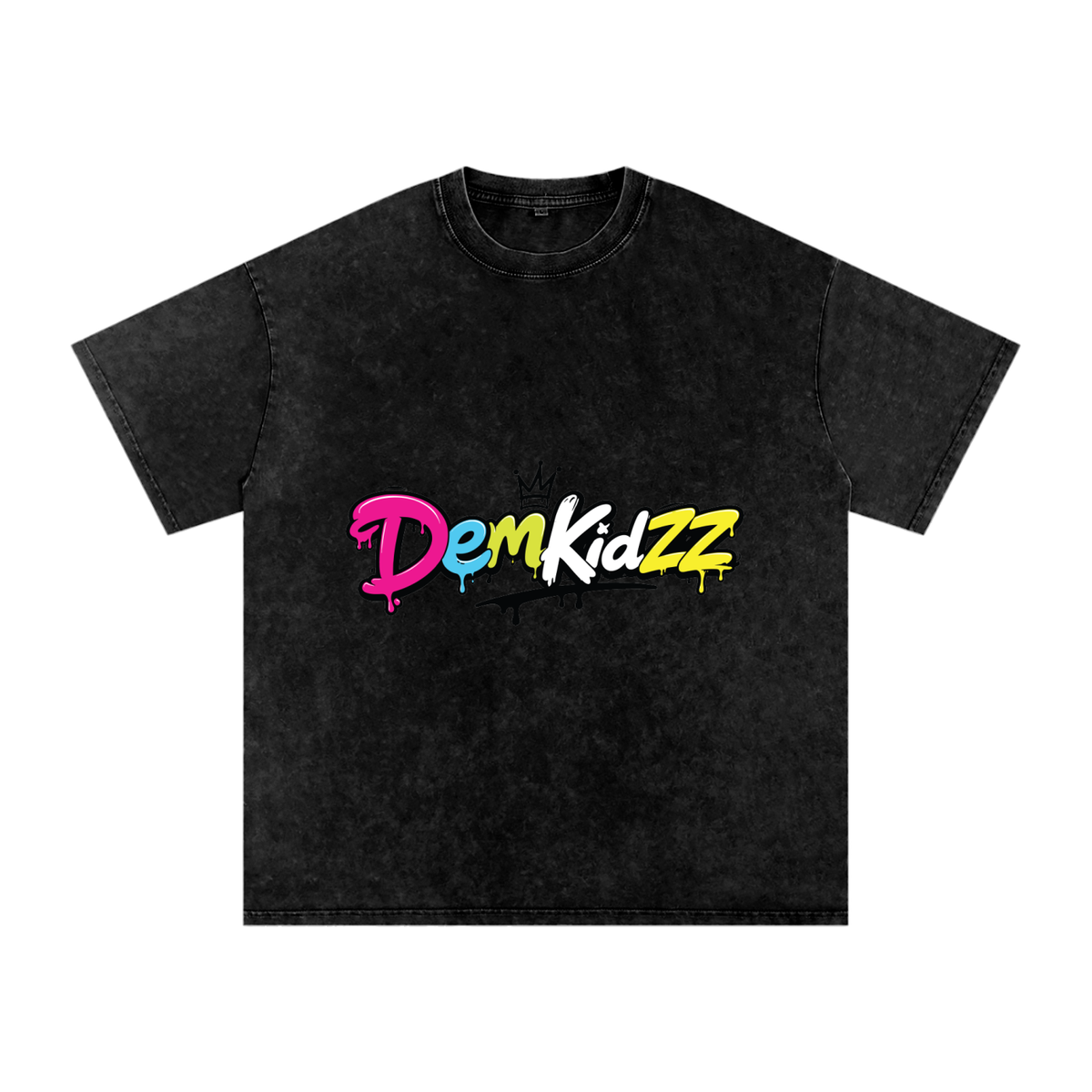 Snow-Washed Oversized Cotton T-Shirt | DemKidZZ