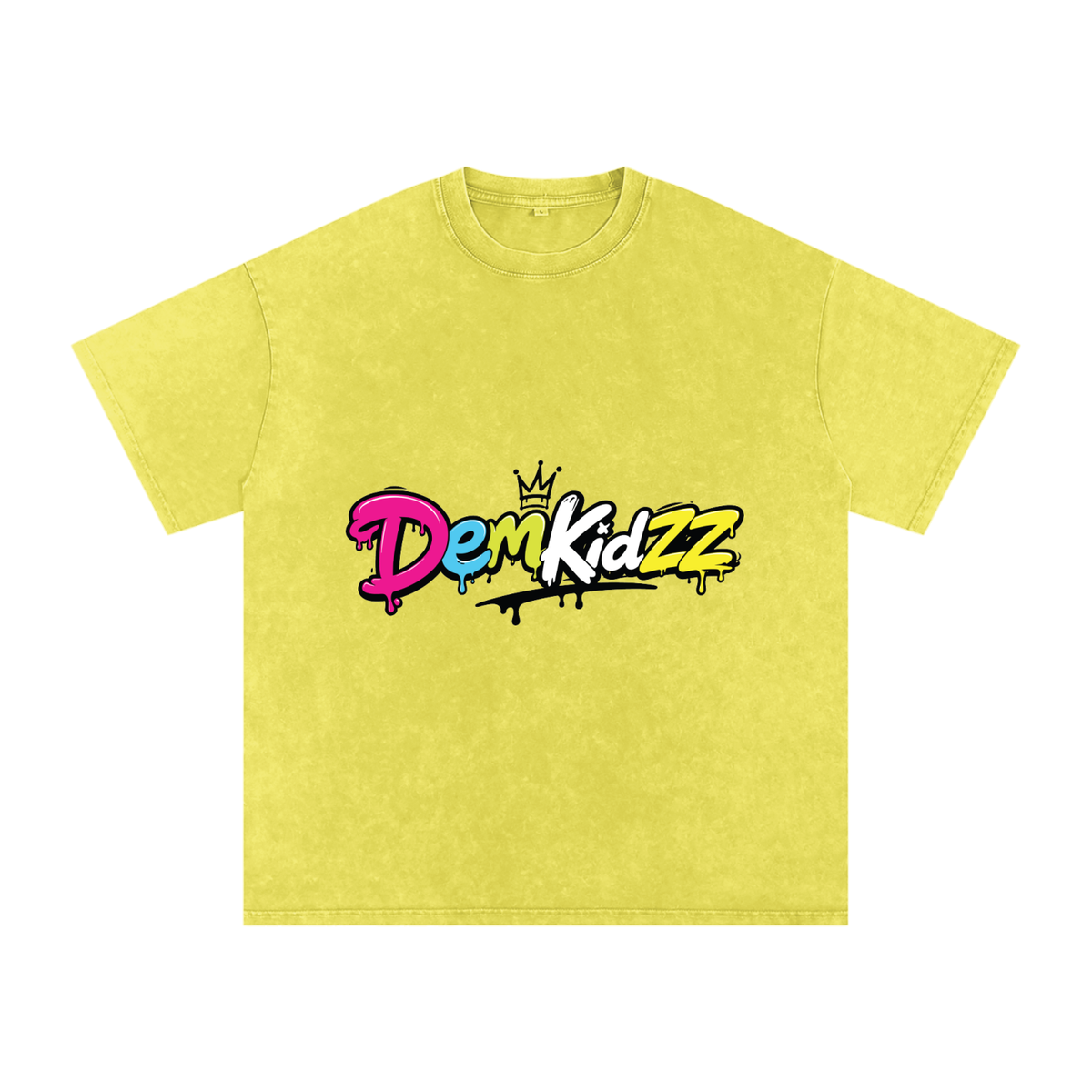 Snow-Washed Oversized Cotton T-Shirt | DemKidZZ
