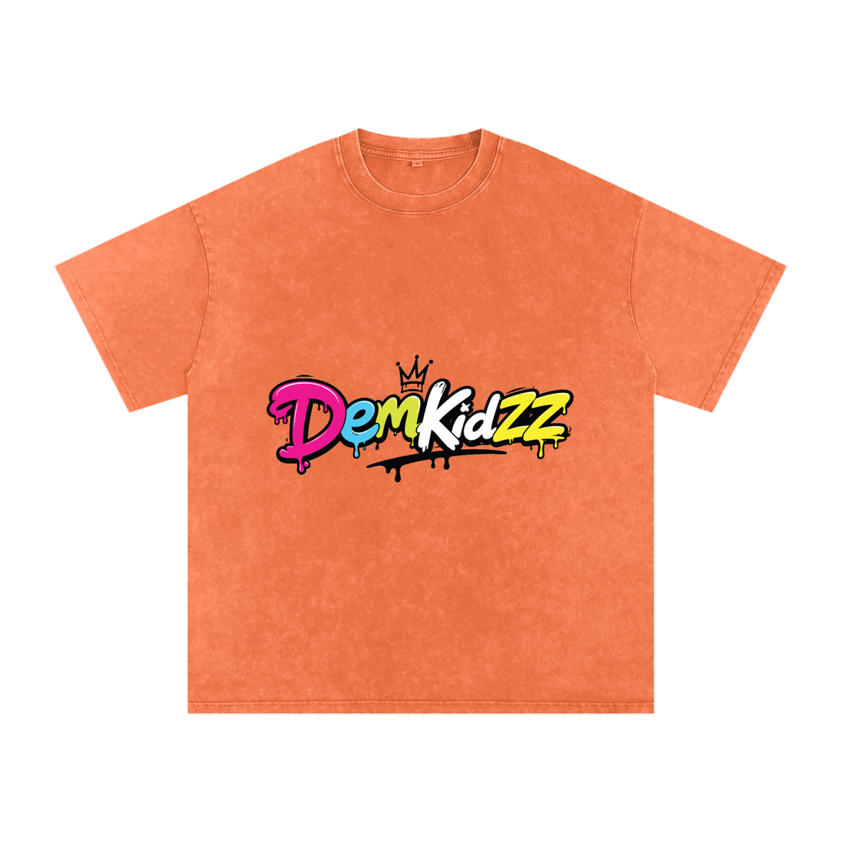 Snow-Washed Oversized Cotton T-Shirt | DemKidZZ