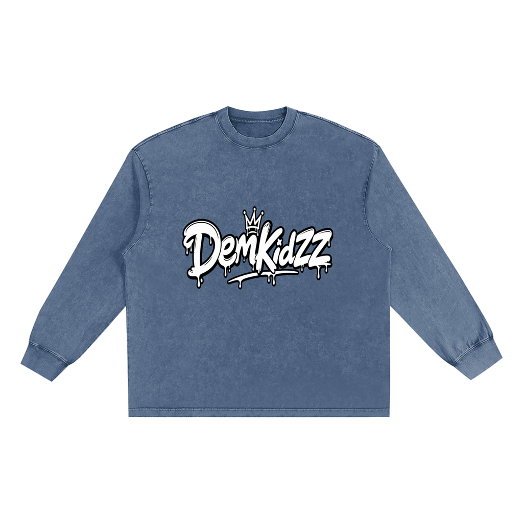 Snow Washed Frayed Edge T-Shirt