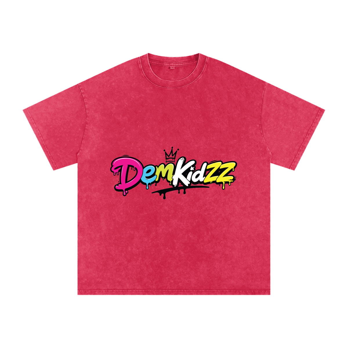 Snow-Washed Oversized Cotton T-Shirt | DemKidZZ