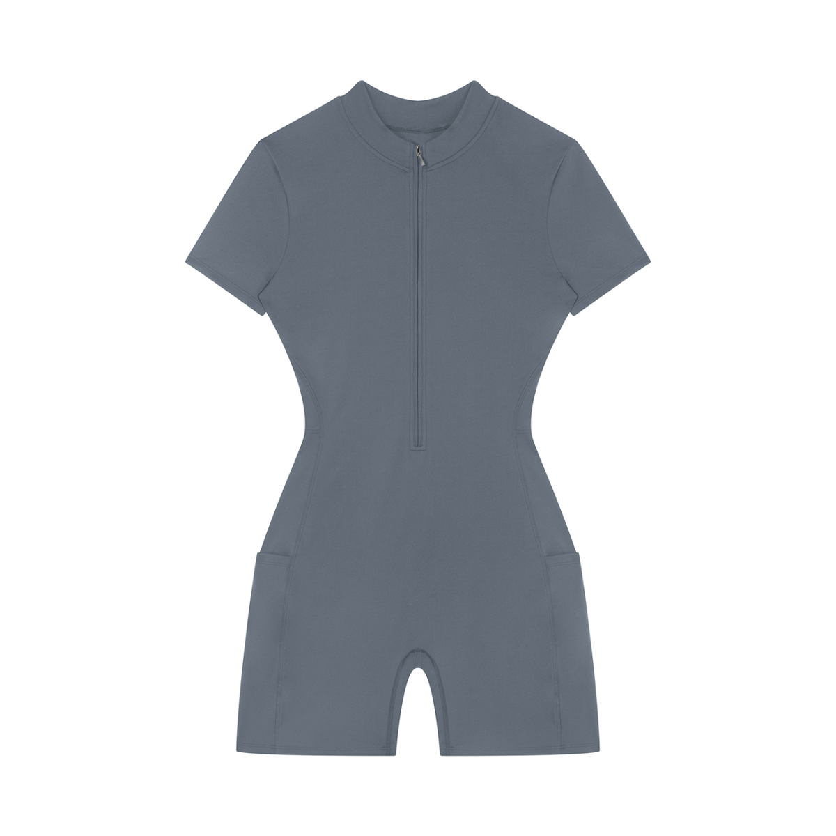 Women's Quarter-Zip Short-Sleeve Romper | DemKidZZ