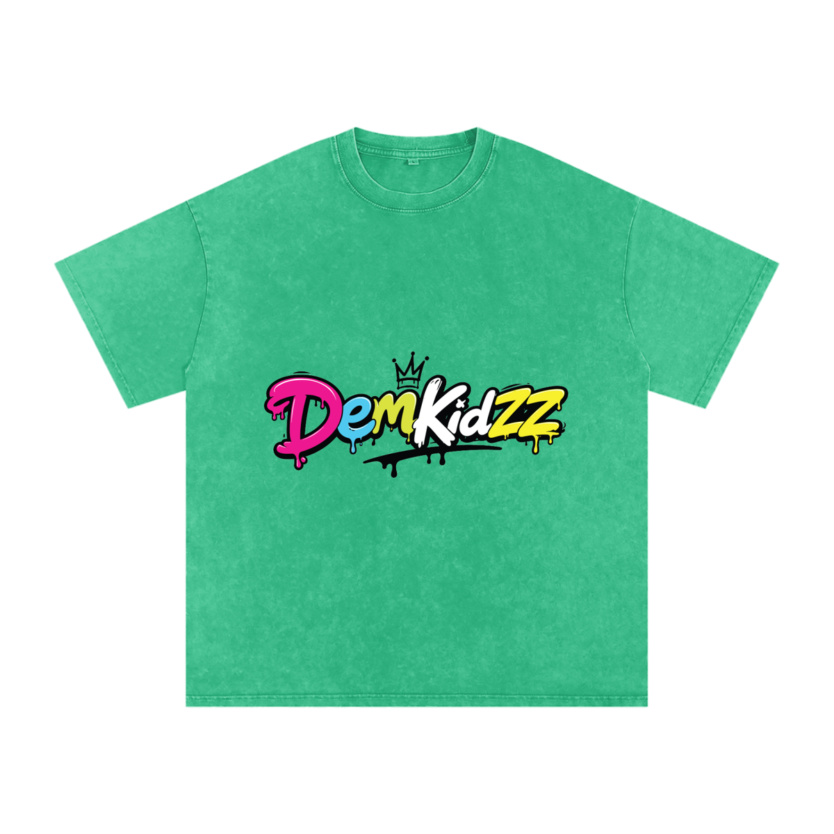 Snow-Washed Oversized Cotton T-Shirt | DemKidZZ