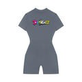 Women's Quarter-Zip Short-Sleeve Romper | DemKidZZ