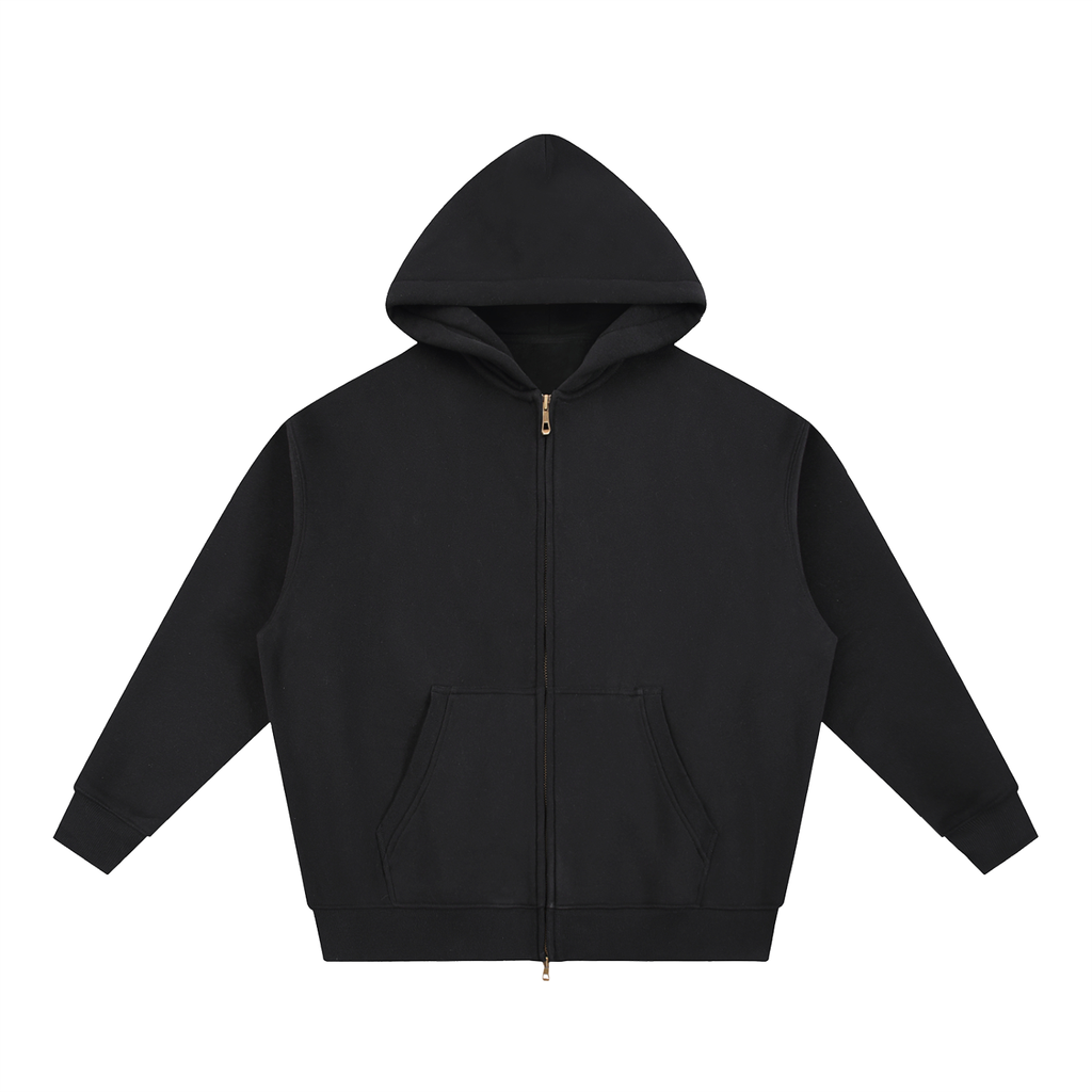 Oversized Boxy Fleece Zip Hoodie | DemKidZZ