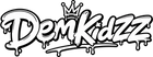 White DemKidZZ graffiti logo with crown