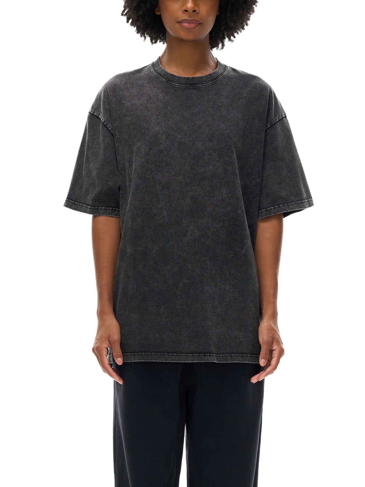 Snow-Washed Oversized Cotton T-Shirt | DemKidZZ